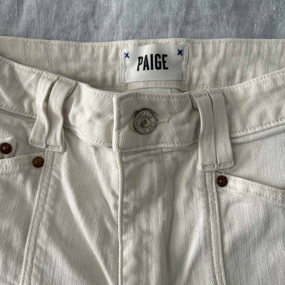 PAIGE Anessa White wide leg jeans